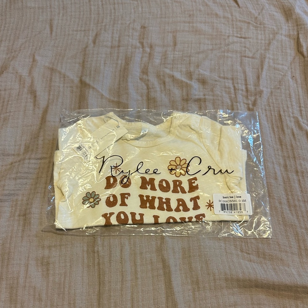 Rylee + Cru Do More of What You Love Basic Tee 0-3M NWT - Picture 4 of 4